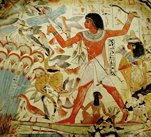 Mural from the wall of the tomb-chapel of Nebamun near Thebes Egypt dates to around 1350 Mural from the wall of the tomb-chapel of Nebamun near Thebes Egypt dates to around 1350