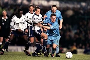 Images Dated 16th January 2002: Battle on the Pitch: Coventry City vs. Tottenham Hotspur in the FA Cup Third Round (January 16)