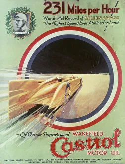 1929 Castol poster featuring Golden Arrow 1929 Castol poster featuring Golden Arrow