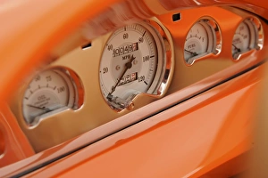 Classic American Automobiles Prints: Ford custom orange