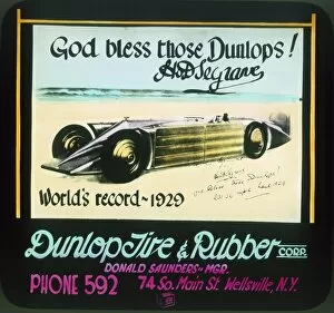 Record Breakers Collection: Golden Arrow Dunlop advertisement