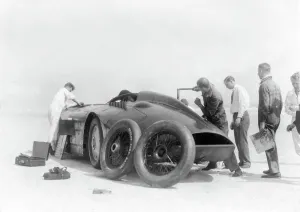 Sunbeam 1000hp Print - Daytona Land Speed Record Attempt