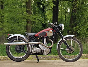 BSA Model B34 500cc Trials 1951 Red & silver BSA Model B34 500cc Trials 1951 Red & silver
