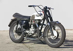 Triumph T120c Bonneville 650cc, 1966, White Triumph T120c Bonneville 650cc, 1966, White