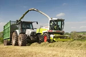 Spring Collection: Cls Jaguar 850 self propelled forage harvester, chopping grass