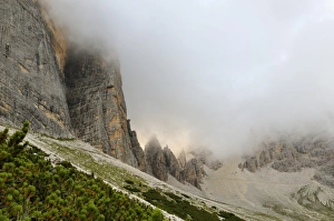 European Nature Views Prints: View of mountain range in low cloud