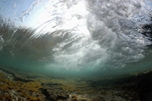 Dorset Coastline Images Prints: Wave breaking on shallow ledge