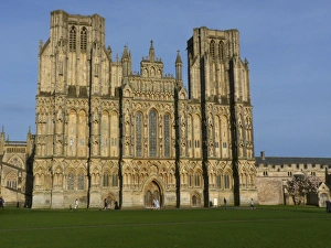 Wells Cathedral Architecture Prints: West front elevation of medieval cathedral