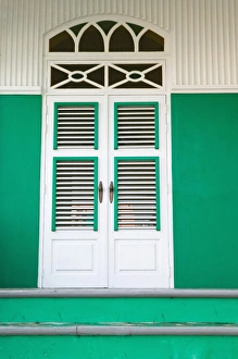ABC Islands - ARUBA - Oranjestad: Detail of the Dr. Eloy Ahrends House (b.1922) & ABC Islands - ARUBA - Oranjestad: Detail of the Dr. Eloy Ahrends House (b.1922) &