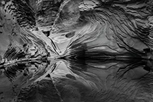 Abstract black and white reflection in North Canyon, Grand Canyon National Park, Arizona Abstract black and white reflection in North Canyon, Grand Canyon National Park, Arizona