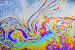 Abstract Prints: Soap Bubble Refracted Light Print