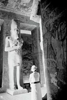 Creative Collection: Abu Simbel Egypt, Tourist inside Temple (NR)