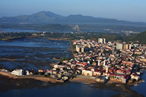 aerial view of Casco Viejo, the old colonial part of Panama City, Panama aerial view of Casco Viejo, the old colonial part of Panama City, Panama