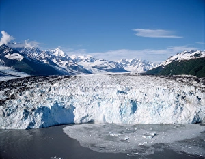 Aerial view of Harvard Glacier and the Chugach Mountains of Chugach National Forest Aerial view of Harvard Glacier and the Chugach Mountains of Chugach National Forest