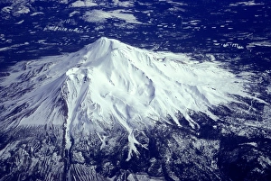 Aerial view of Three Sisters Mountains in Central Cascades of Oregon Aerial view of Three Sisters Mountains in Central Cascades of Oregon