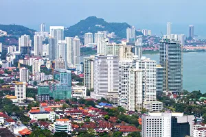 Aerial views over the city of Penang, Malaysia Aerial views over the city of Penang, Malaysia