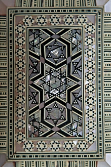 Africa, Egypt. Typical wood box inlaid with mother of pearl Africa, Egypt. Typical wood box inlaid with mother of pearl