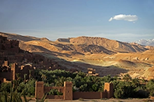 Africa, Morocco, Ouarzazate. View from Ait Ben Haddou, a UNESCO World Heritage Site Africa, Morocco, Ouarzazate. View from Ait Ben Haddou, a UNESCO World Heritage Site