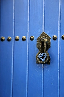 Africa, Morocco, Rabat. Blue Door of Kasbah of Oudaya, a UNESCO World Heritage Site Africa, Morocco, Rabat. Blue Door of Kasbah of Oudaya, a UNESCO World Heritage Site
