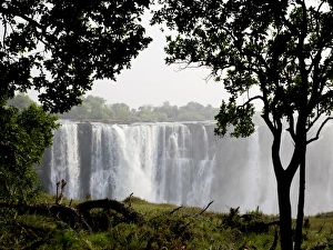 Africa, Zimbabwe, Victoria Falls. Landscape of waterfall Africa, Zimbabwe, Victoria Falls. Landscape of waterfall