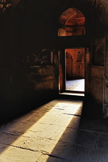 Afternon sunlight through doorway on interior of Tomb of Mohammed Shah, Lodhi Gardens Afternon sunlight through doorway on interior of Tomb of Mohammed Shah, Lodhi Gardens