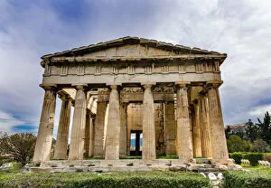 Agora Collection: Ancient Temple of Hephaestus. Columns Agora Marketplace, Athens, Greece
