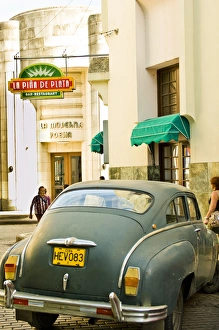 Antique American cars are a common sight on the streets of Havana, Habana, Cuba Antique American cars are a common sight on the streets of Havana, Habana, Cuba