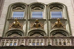 Architectural detail on the outsite of one of the twin Klotild Palaces, built in 1902 Architectural detail on the outsite of one of the twin Klotild Palaces, built in 1902