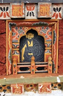 Asia, Bhutan, Thimpu. Detail of Chorten at Dochula Pass Asia, Bhutan, Thimpu. Detail of Chorten at Dochula Pass