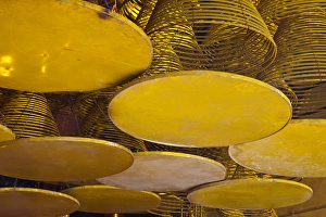 Asia, China, Macau. Coils of incense at the A-Ma Temple, the oldest temple in Macau Asia, China, Macau. Coils of incense at the A-Ma Temple, the oldest temple in Macau