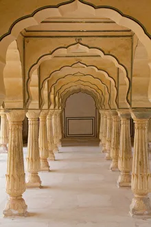 Asia, India, Rajasthan, Jaipur Amber Fort. Arches Asia, India, Rajasthan, Jaipur Amber Fort. Arches