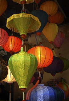 Asia, Vietnam. Colorful fabric lanterns for sale, Hoi An, Quang Nam Province Asia, Vietnam. Colorful fabric lanterns for sale, Hoi An, Quang Nam Province