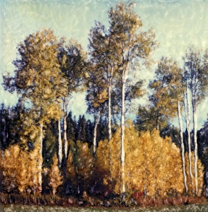 Aspen trees in the fall. Polaroid SX70 Manipulation Aspen trees in the fall. Polaroid SX70 Manipulation