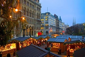 Austria, Vienna, Christmas Market on the Town Hall Square Austria, Vienna, Christmas Market on the Town Hall Square