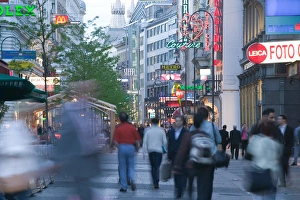 AUSTRIA-Vienna: Karntner Strasse Pedestrian Zone / Evening AUSTRIA-Vienna: Karntner Strasse Pedestrian Zone / Evening