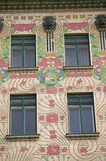 AUSTRIA-Vienna: Majolikahaus- Jugendstil Buildingb. 1899 by Otto Wagner AUSTRIA-Vienna: Majolikahaus- Jugendstil Buildingb. 1899 by Otto Wagner