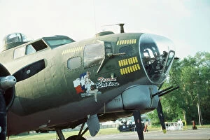 Air Plane Collection: B-17 G Flying Fortress, close up of the nose and cockpit of this plane