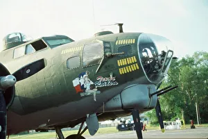 B-17 G Flying Fortress, close up of the nose and cockpit of this plane B-17 G Flying Fortress, close up of the nose and cockpit of this plane