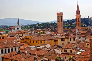 Badia Florentina Bargello Palace Basilica of Santa Croce Terra Cotta Rooftops Badia Florentina Bargello Palace Basilica of Santa Croce Terra Cotta Rooftops
