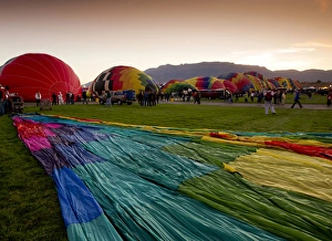 One of many Balloons being prepared for the Mass Ascension at the Albuquerque International One of many Balloons being prepared for the Mass Ascension at the Albuquerque International
