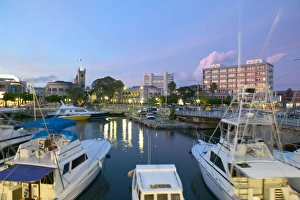 BARBADOS, Bridgetown, Evening View of The Careenage BARBADOS, Bridgetown, Evening View of The Careenage