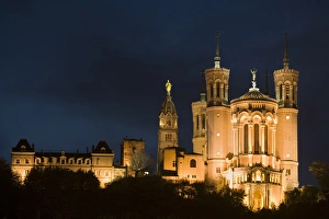Basilica of Notre Dame de Fourviere, Lyon, Rhone, France Basilica of Notre Dame de Fourviere, Lyon, Rhone, France
