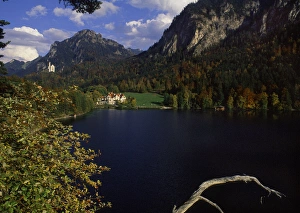 Bavarian Alps and Neuschwanstein Castle in Germany Bavarian Alps and Neuschwanstein Castle in Germany