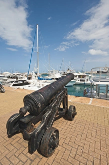 Bermuda. Old cannons at the marina in the Royal Naval Dockyard Bermuda. Old cannons at the marina in the Royal Naval Dockyard