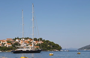 A very big luxurious pleasure sailing ship yacht with two masts A very big luxurious pleasure sailing ship yacht with two masts