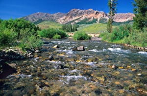 The Big Wood River in the Pioneer Mountains near Ketchum, Idaho The Big Wood River in the Pioneer Mountains near Ketchum, Idaho