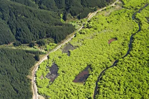 Blenheim - Picton Railway Line and Tuamarina River, Marlborough, South Island, New Blenheim - Picton Railway Line and Tuamarina River, Marlborough, South Island, New