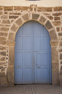 Blue door in church, Raqchi (near Cuzco), Peru Blue door in church, Raqchi (near Cuzco), Peru
