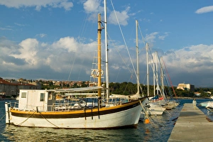 boats in harbour, krk, croatia, eastern europe. balkan, europe boats in harbour, krk, croatia, eastern europe. balkan, europe