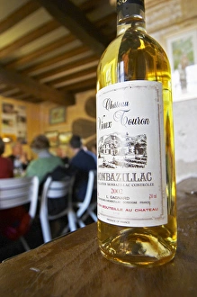 A bottle of sweet white Chateau Vieux Touron Monbazillac that goes well with truffles A bottle of sweet white Chateau Vieux Touron Monbazillac that goes well with truffles